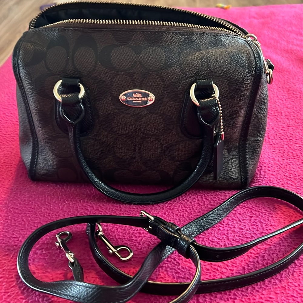 Coach 10x71/2 brown with Long strap